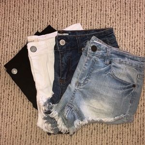 Blue Asphalt Denim Short Shorts